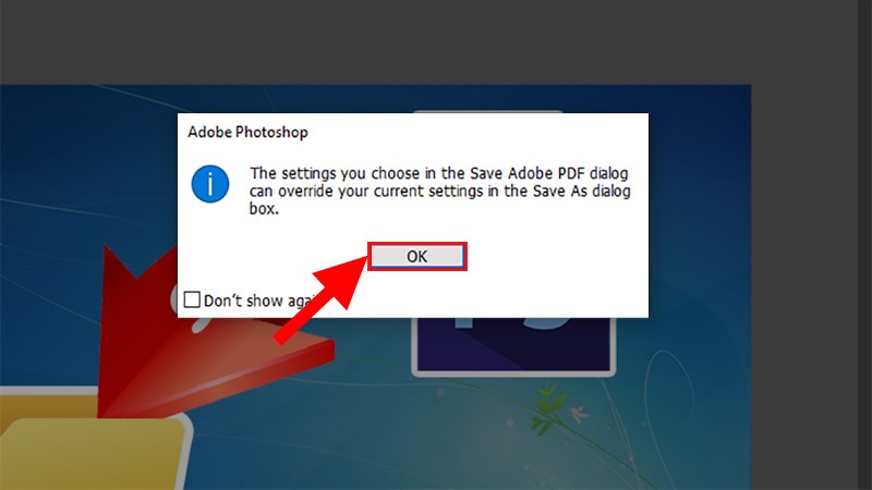 Ở bảng th&ocirc;ng b&aacute;o hiện l&ecirc;n > Nhấn OK để chuyển sang hộp thoại chỉnh sửa trước khi lưu