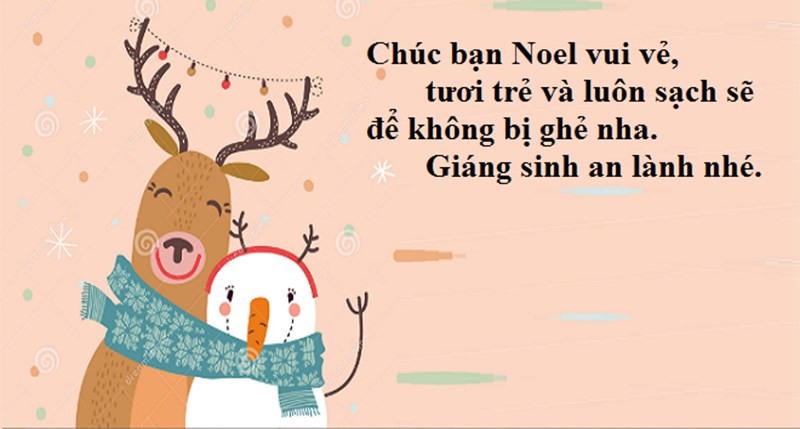Caption Noel hài hước