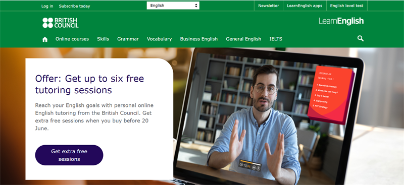 Trang web luyện Reading IELTS online - British Council