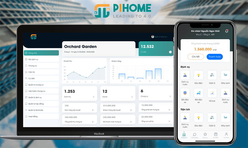 Pihome - Phần mềm quản lý tòa nhà chung cư