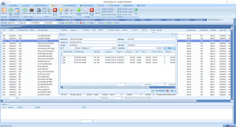 Phần mềm quản lý chuỗi tòa nhà chung cư - Landsoft Control