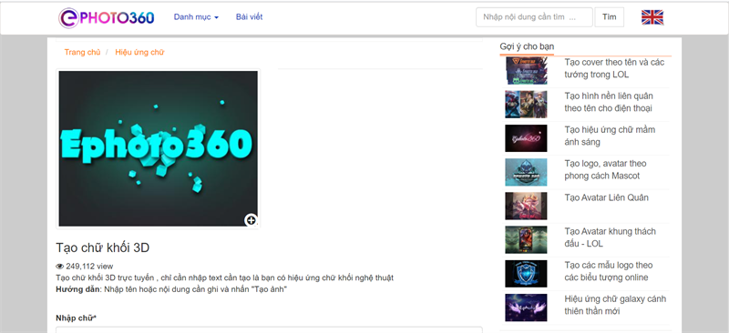 Nếu bạn đang tìm cách để tạo ra những hình ảnh chữ 3D độc đáo và chuyên nghiệp, thì đừng bỏ qua công cụ tạo chữ 3D online tuyệt vời này. Với nhiều hiệu ứng và màu sắc khác nhau, bạn sẽ có thể tạo ra những hình ảnh chữ 3D đẹp mắt cho bất kỳ mục đích nào.