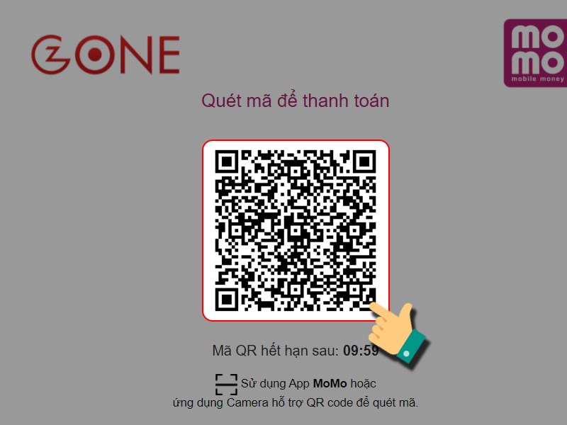 Quét mã QR để thanh toán