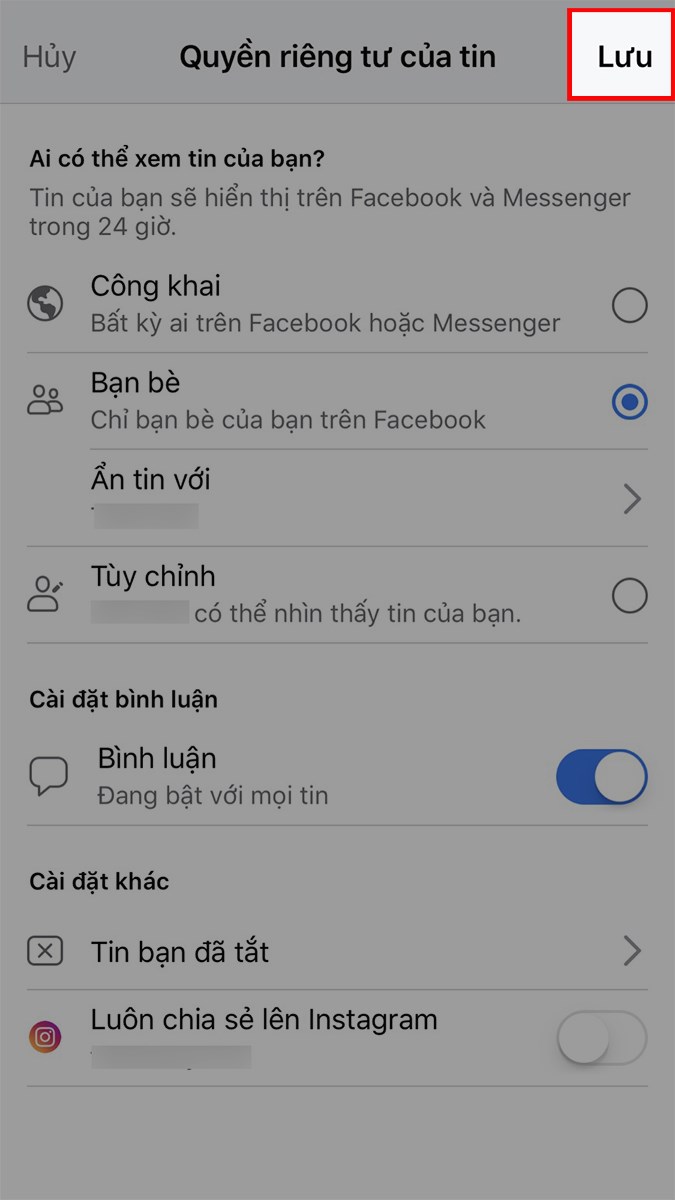 Nhấn Lưu ở góc trên bên phải