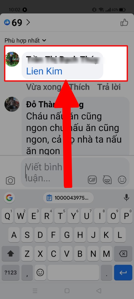 Tên người lạ được tag vào