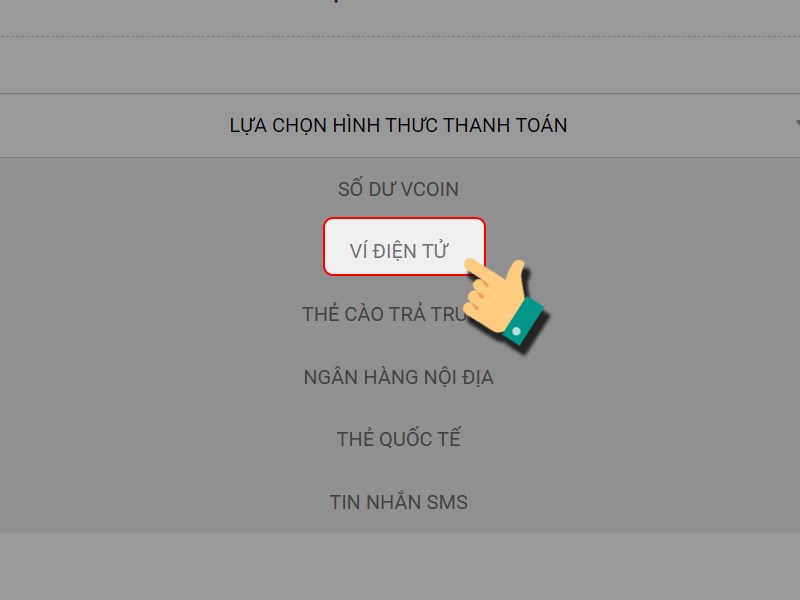 Hình thức nạp ví điện tử