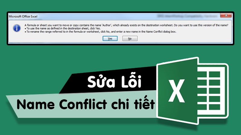 Cách khắc phục lỗi Name Conflict trong Excel chi tiết 100% thành công