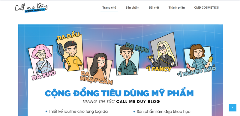 Trang web kiểm tra thành phần mỹ phẩm - Callmeduy