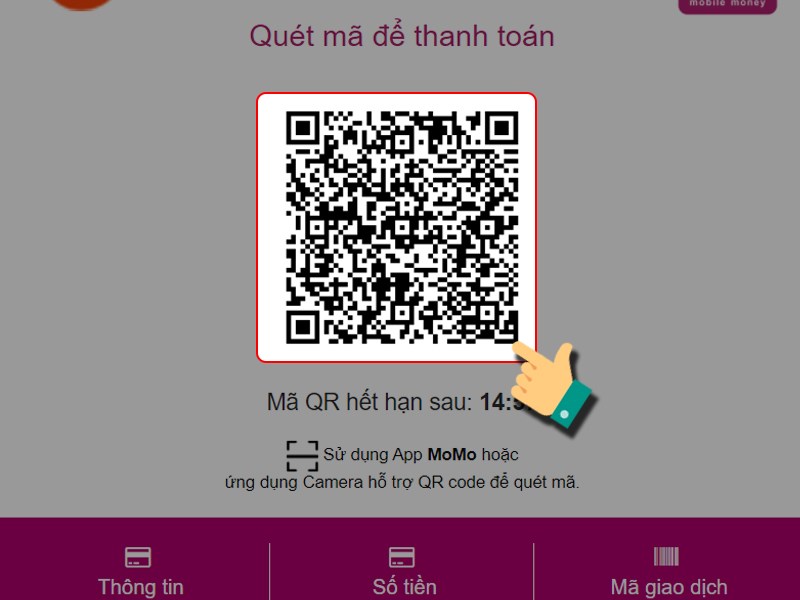 Quét mã QR để thanh toán