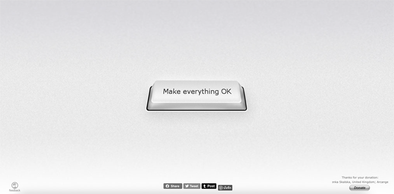 Giao diện trang web Make Everything OK Button