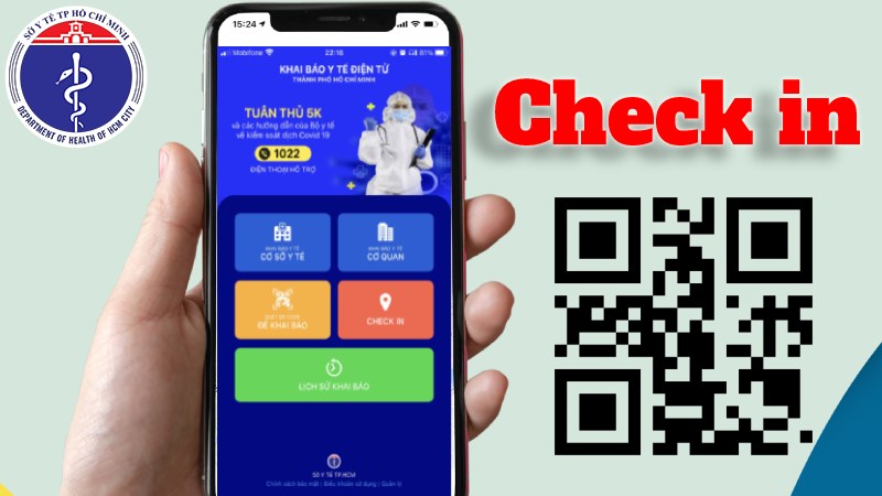 C&aacute;ch check-in khai b&aacute;o y tế điện tử qua app Y Tế HCM