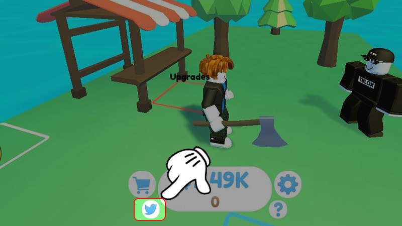 Nhấn v&agrave;o biểu tượng Twitter bird