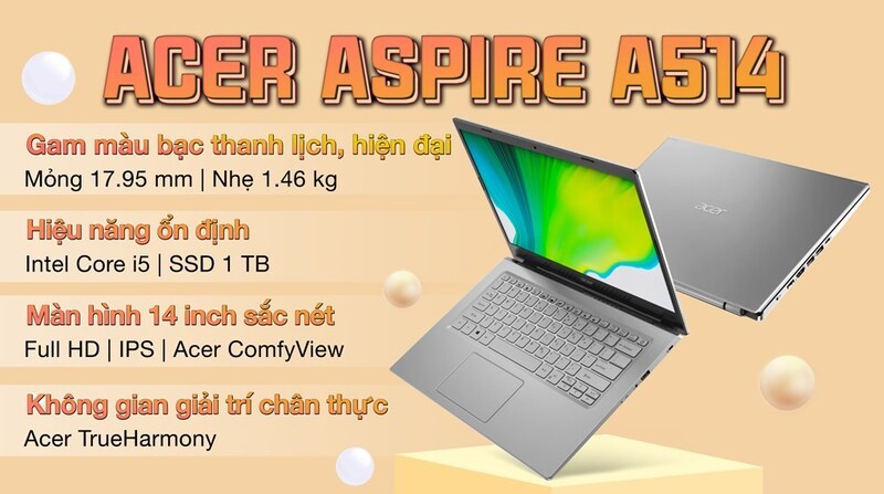 Laptop Acer Aspire A514 54 511G i5 1135G7