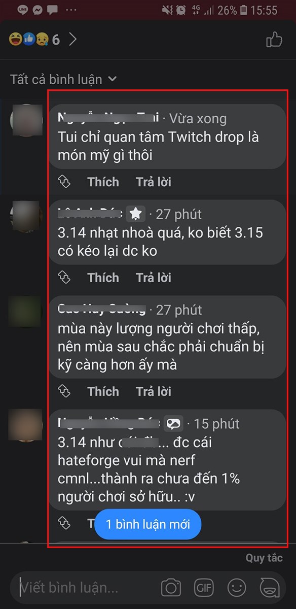 Mở ứng dụng Facebook, chọn nh&oacute;m (group) chứa b&igrave;nh luận c&oacute; biểu tượng 2 mũi t&ecirc;n ở phần comment d&agrave;nh cho b&agrave;i viết
