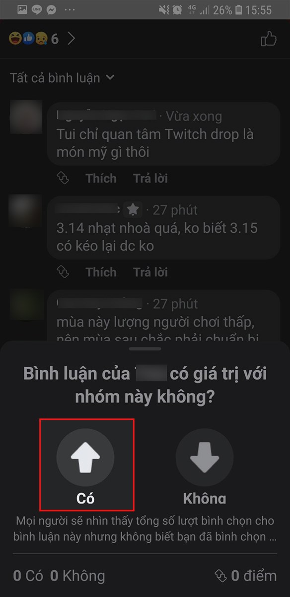 Hoặc bạn c&oacute; thể chọn C&oacute; để th&iacute;ch b&igrave;nh luận