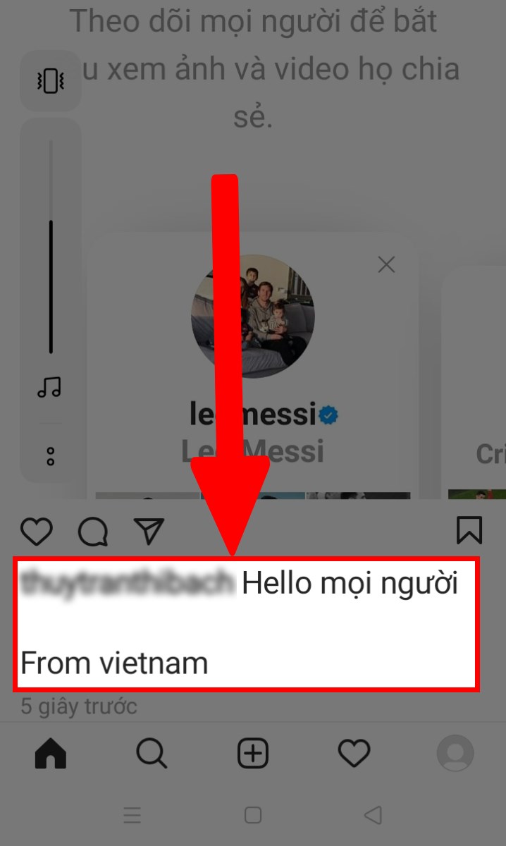 Xem caption b&agrave;i viết hiển thị xuống d&ograve;ng