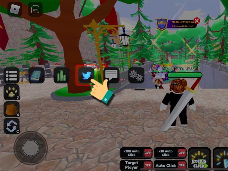 Nhấn vào biểu tượng nhập code