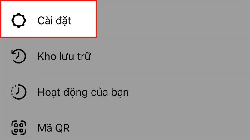 Chọn Cài đặt Chọn Cài đặt