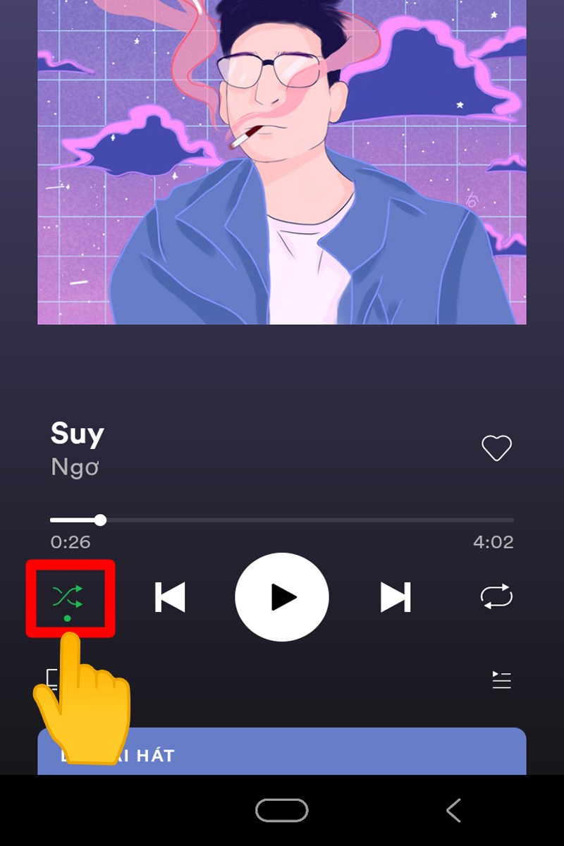 Nếu như bạn muốn tắt t&iacute;nh năng n&agrave;y, h&atilde;y chạm v&agrave;o lần nữa