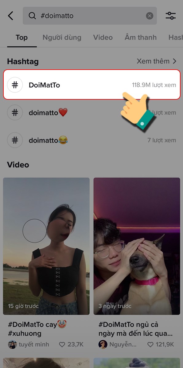 Chọn filter Chọn filter
