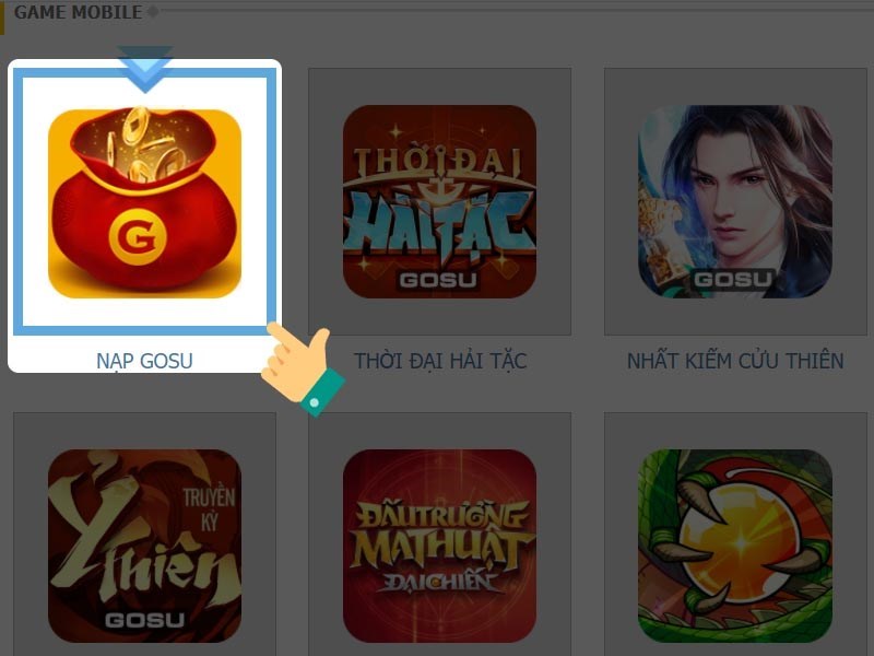 Chọn v&iacute; nạp