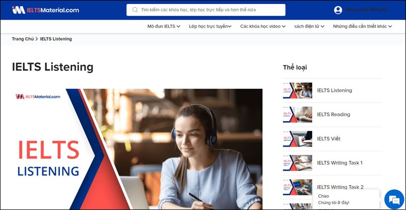 Trang web luyện nghe IELTS online miễn phí - IELTS Listening.