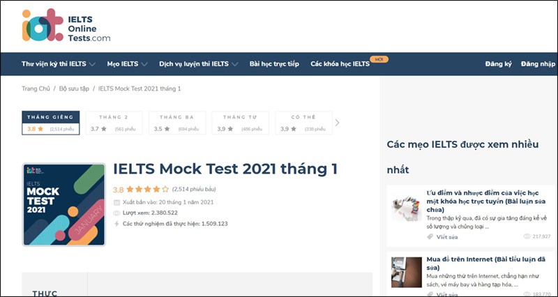  IELTS Online Practice Tests.