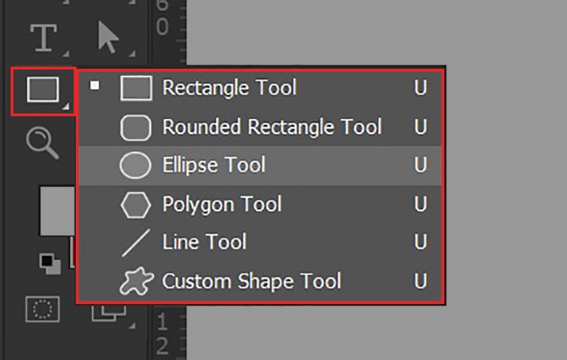 Chọn công cụ Ellipse Tool