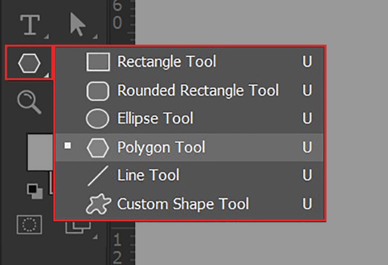 Chọn công cụ Polygon Tool