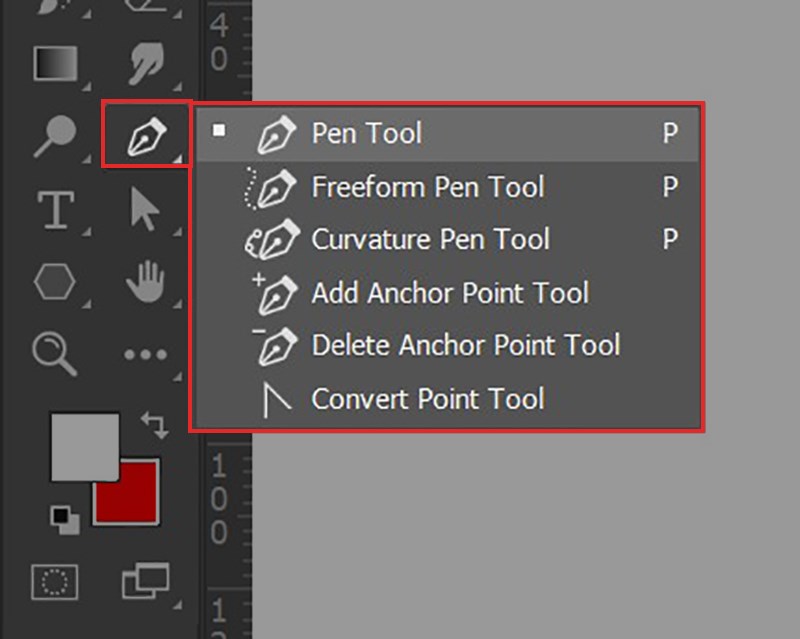 Chọn công cụ Pen Tool Chọn công cụ Pen Tool