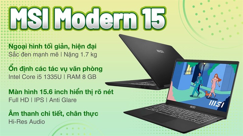 Laptop MSI Modern 15 B13M i5