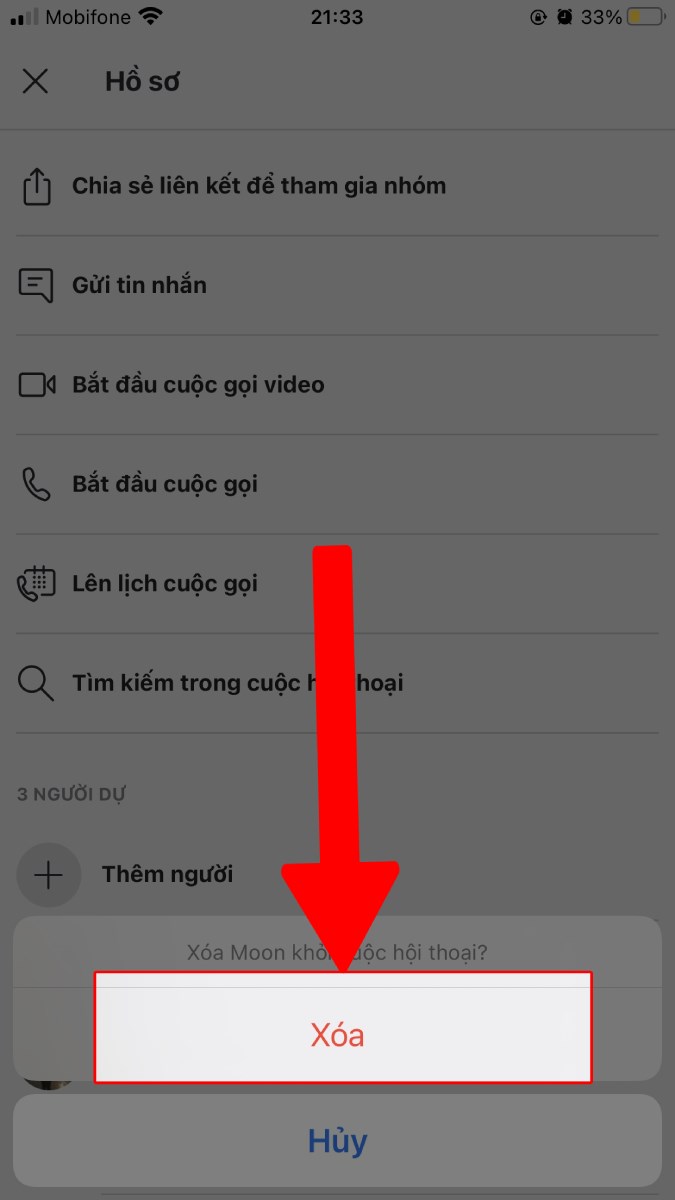 Nhấn n&uacute;t X&oacute;a