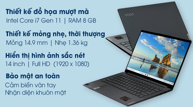 Lenovo Yoga Slim 7 14ITL05 i7 1165G7/8GB/512GB/Win10 (82A3000EVN)