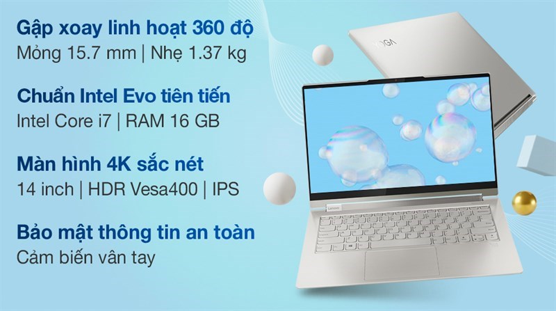 Lenovo Yoga 9 14ITL5 i7/1185G7/16GB/1TB SSD/Touch/Pen/Win10 (82BG006EVN)