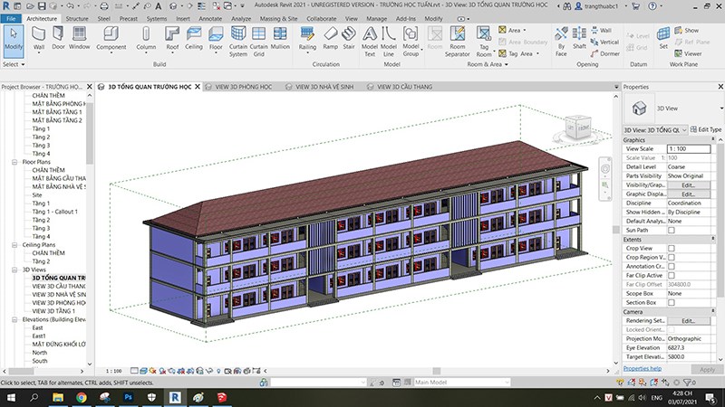 file Revit ban đầu.