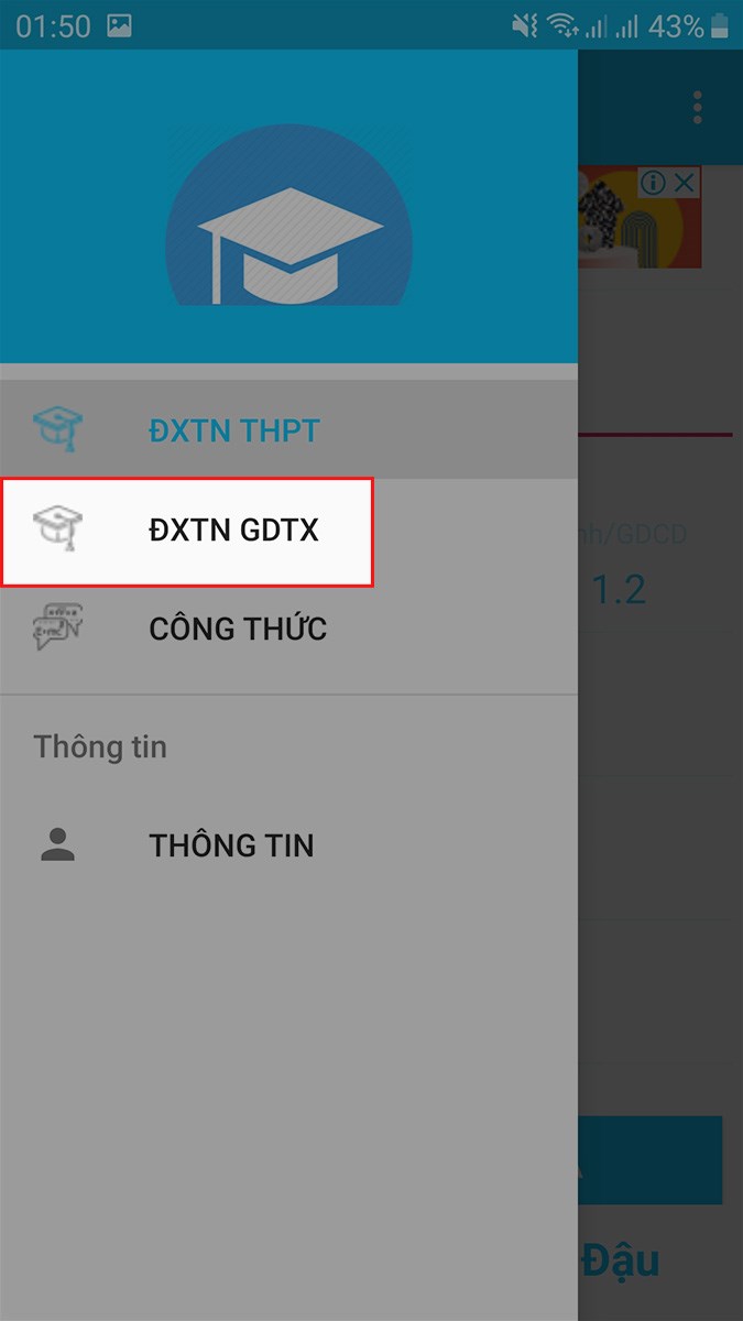 Chọn ĐXTN GDTX