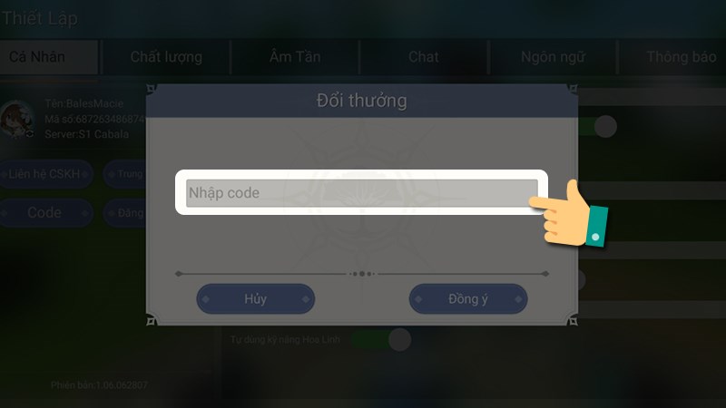 Hướng nhập code và các code The Legend of Neverland mới nhất