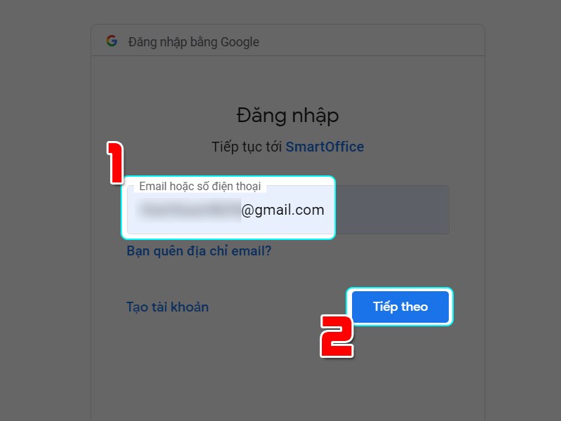 Điền email