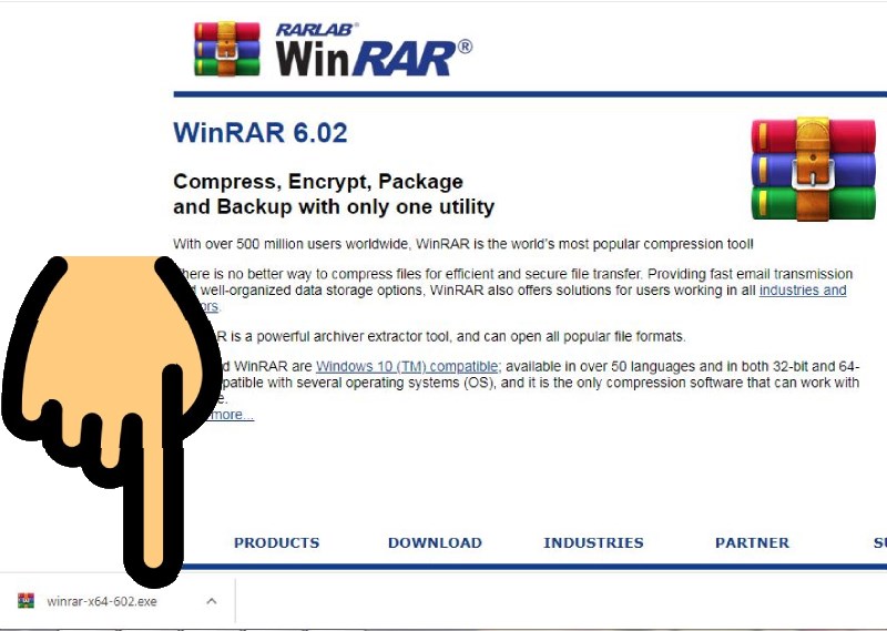 Nhấn đúp chuột vào file winrar-x64-602.exe