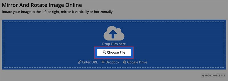 Truy cập trang web img2go.com > Chọn Choose File để tải ảnh lên