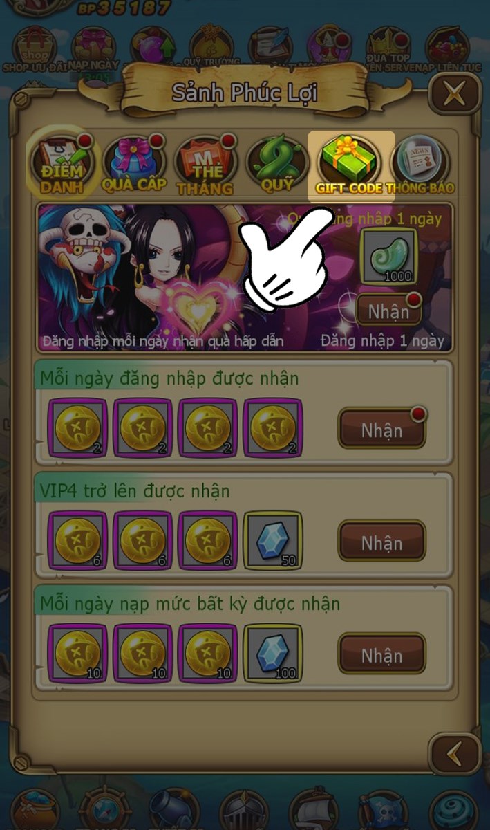 Chọn Giftcode Chọn Giftcode