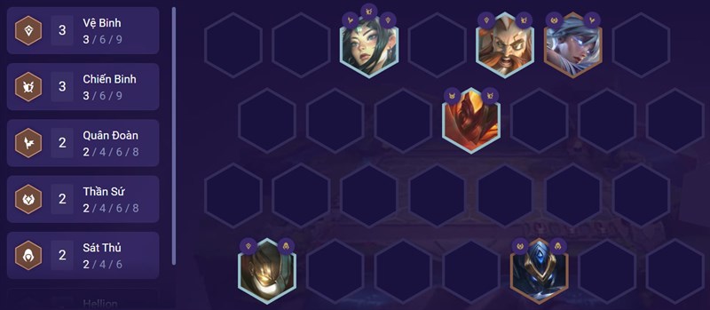 Đội h&igrave;nh giữa trận