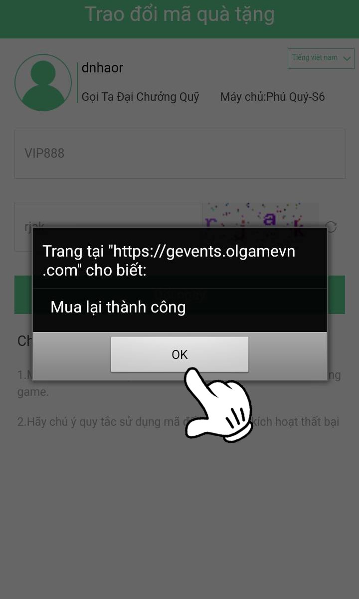 Nhấn OK