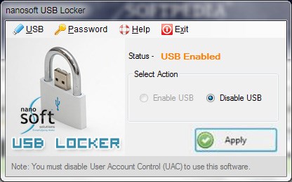 Nanosoft USB Locker