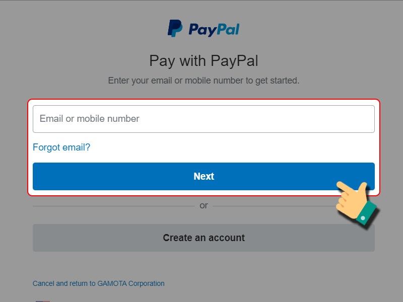 Đăng nhập t&agrave;i khoản PayPal để thanh to&aacute;n