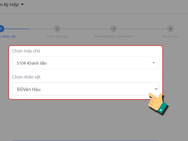 Chọn nh&acirc;n vật