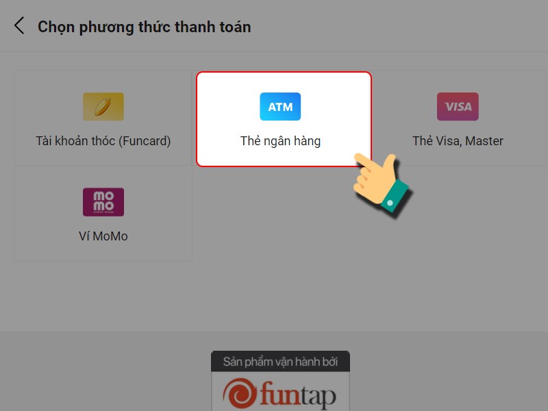 Nạp bằng thẻ ngân hàng