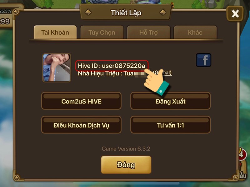 Lấy HIVE ID