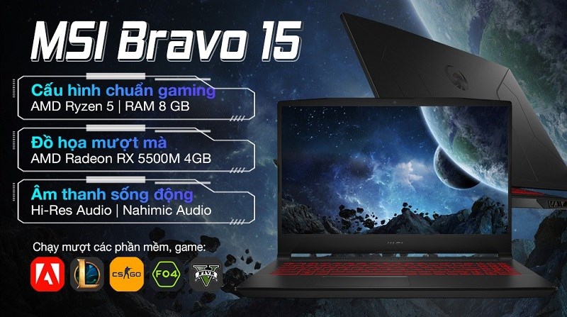 Laptop MSI Gaming Bravo 15 B5DD R5