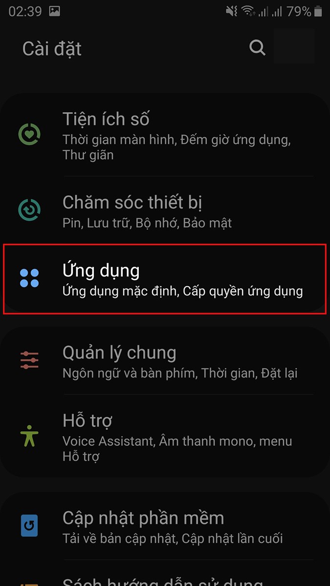 Chọn Ứng dụng